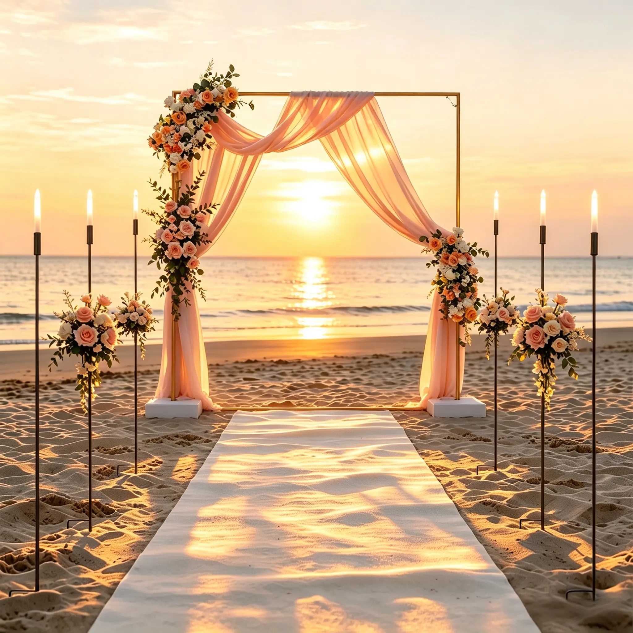 Square Wedding Arch Backdrop Stand,Metal Balloon Arch Frame Stand for Parties Wedding Birthday Graduation Ceremony Anniversary Bridal Baby Shower Decoration
