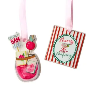 Mahjong Petite Ornament Set of 2 Mahjong Christmas ornament set, Mahjong gift for friends, Mahjong Christmas Gift