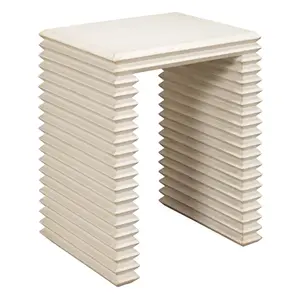 Stacked Antique White Side Table