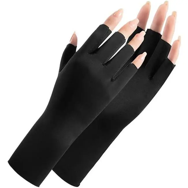 Women's SPF UV Protection Gloves Fingerless & Breathable for Driving, Cycling, Outdoor Activities - Anti-Slip Grip Summer Essentials tactical uniform baseball Compression Arthritis Gloves, Rheumatoid Pain Relief Gloves, Healthcare medical accessory