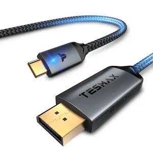 TESMAX USB C to DisplayPort Cable 10FT/3M (4K 60Hz, 2K 144Hz / 165Hz), USB Type C to DisplayPort Cord Thunderbolt 3/4 Compatible for MacBook Pro/Air 2020, New iPad, XPS 15/13