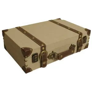 Light Tan Canvas Suitcase