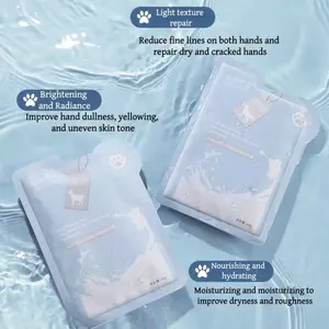 Goat Milk Hand Mask Foot Mask Care Gloves, Soft Smooth Hands Fine Lines Whitening Moisturizing Hydrating Hand Mask Foot Mask