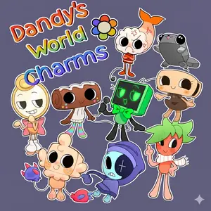 Dandy’s World Acrylic Keychains, Goob Astro Shelly Vee Glisten Cosmo Shrimpo Pebble Sprout Keychains, Cute, Durable, And Perfect For Bags, Keys, Or Gifts. Great For Daily Use Or As Thoughtful Little Gifts For Your Friends And Yourself.
