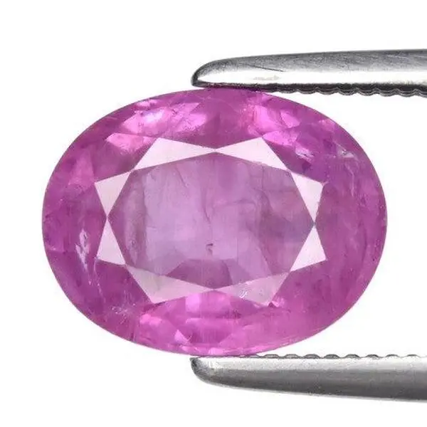 2.21ct ETW Earth-Mined Purplish Pink Sapphire – Oval Cut
