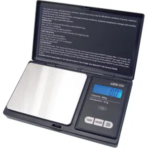 212 MAIN Compact Portable Weight Scale - AWS-600-BLK Black Pocket Digital Kitchen Gadget, 0.1g Precision, Backlit LCD, Stainless Steel Platform for Home Personal Nutrition Use