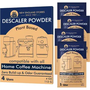 Descaling Powder (4 Uses) – Removes Scale for Coffee & Espresso Machines, Compatible with Keurig, Breville, Nespresso, Delonghi, Ninja
