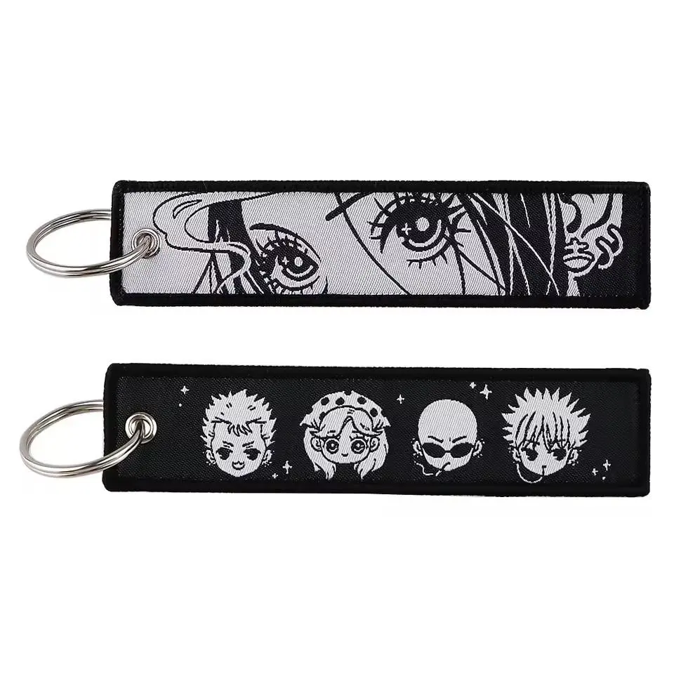 Mini ABS-Glass Japanese Manga NANA Embroidery Keychain - Manga Art Car & Motorcycle Key Ring, Anime Fan Gift No Excess Decor DIY Specialty Accessory