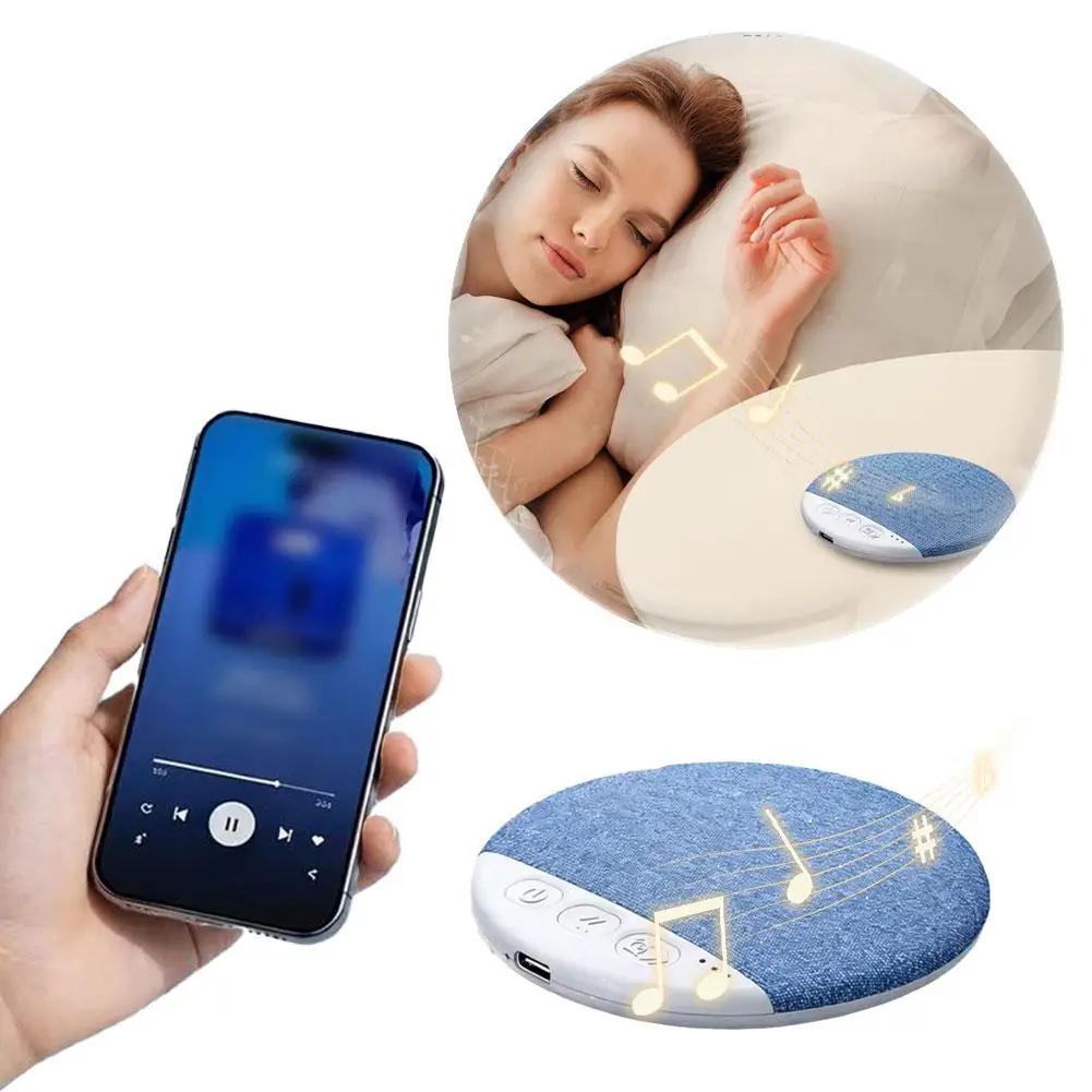 Under Pillow Speaker for Sleeping – Mini Bone Conduction Bluetooth Sleep Aid with Stereo Bass, White Noise, Volume Control, TF Card Support, and Auto-Off Function for Deep Sleep– Charger Not Supplied Smartphone