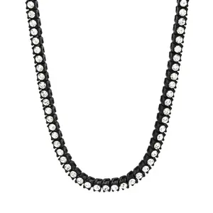 TENNIS CHAIN 30" BK/CLEAR