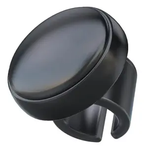 Car Steering Wheel Knob  Smooth Spinner With Bearing Universal Silicone Vehicle Knobs Ball For Suv Boat No Tool Required (black)