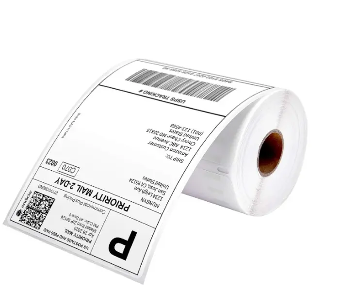 Juvenixs BPA-Free 4"x6" Direct Thermal Stickers - 500 Roll Fanfold Self Adhesive Mailing Labels with Barcodes, Compatible with Rollo, iDRPT, Polono, Munbyn, Zebra Printers for Shipping Efficiency (Includes Labels)
