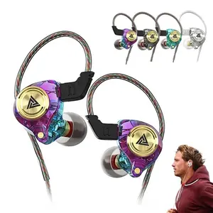 QKZ AK3 Portable Wired In-Ear Earphone HiFi Subwoofer Noise Cancelling 3D Stereo Sound Headphones for Gaming Sports Gym Lightweight & Portable cheap earbuds monitor