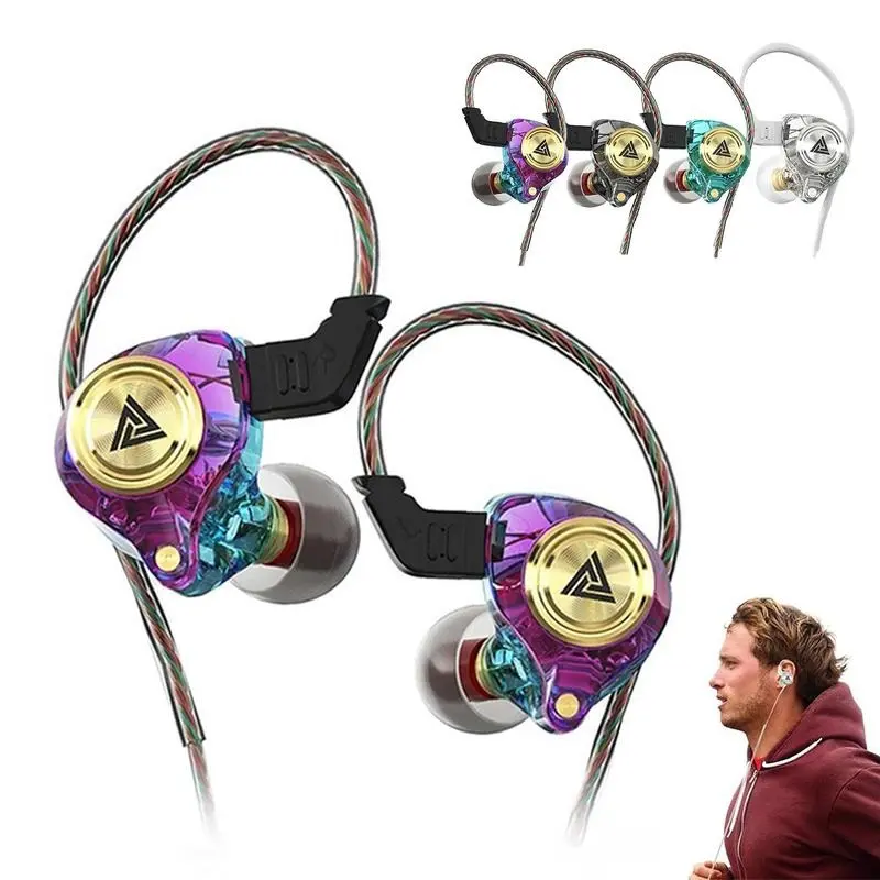 QKZ AK3 Wired In-Ear Earphones with 3.5 mm Jack, HiFi Subwoofer, Noise Cancellation, 3D Stereo Sound, Audio Ear Tips, Lightweight Portable Design for Gaming, Sports