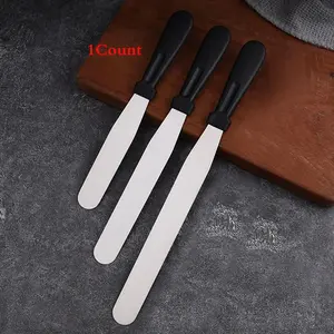Stainless Steel Frosting Spatula, 1 Count Smooth Cake Icing Spatula, Cake Decorating Tool, Baking Utensil, Pastry Decorating Tools, Bakeware, Kitchen, Dessert