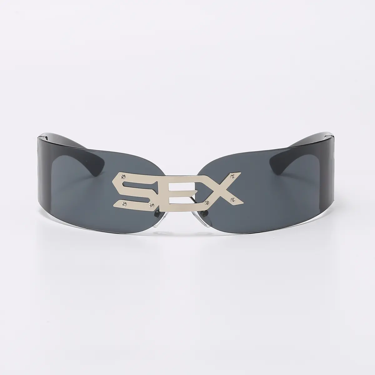 1pc Boy's Letter Cartoon Sci-Fi Y2K Heart Decor Metal Accessory Full Rim Goggles, Fashion Masquerade Party Glasses, Black/Multicolor, Sexy Girls Cyberpunk Monkey King Game Props Hair Accessory, Cosplay Party Glasses Masks