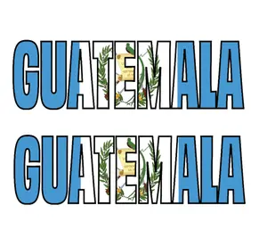 Guatemala Flag Name Car Stickers High-Quality Adhesive & Durable Material 2 Pack 9x3 Inches Patriotic Decals