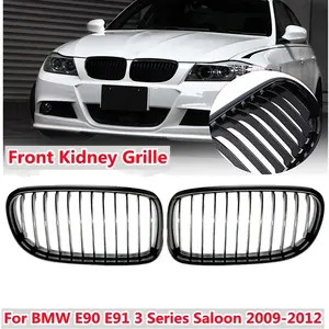 Glossy Black Front Single Slat Sport Kidney Grille Grill For BMW 3 Series E90 E91 Sedan Touring 2009-2011 Front Grill Grille Car Accessories