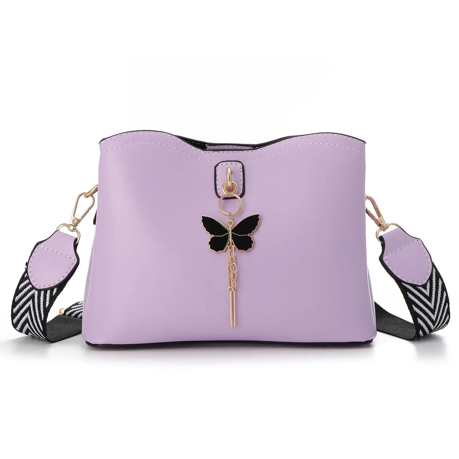 Butterfly Purse for Women Small Trendy Crossbody Shoulder Bag Ladies Fashion Cute White Handbags