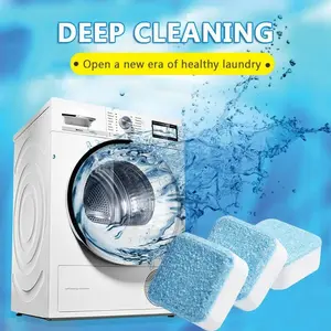 Washing Machine Cleaner Tablets 12-Pack – 1-Year Supply, Septic Safe Washer Cleaner for All Washers Including HE, Deep Cleaning Tablets