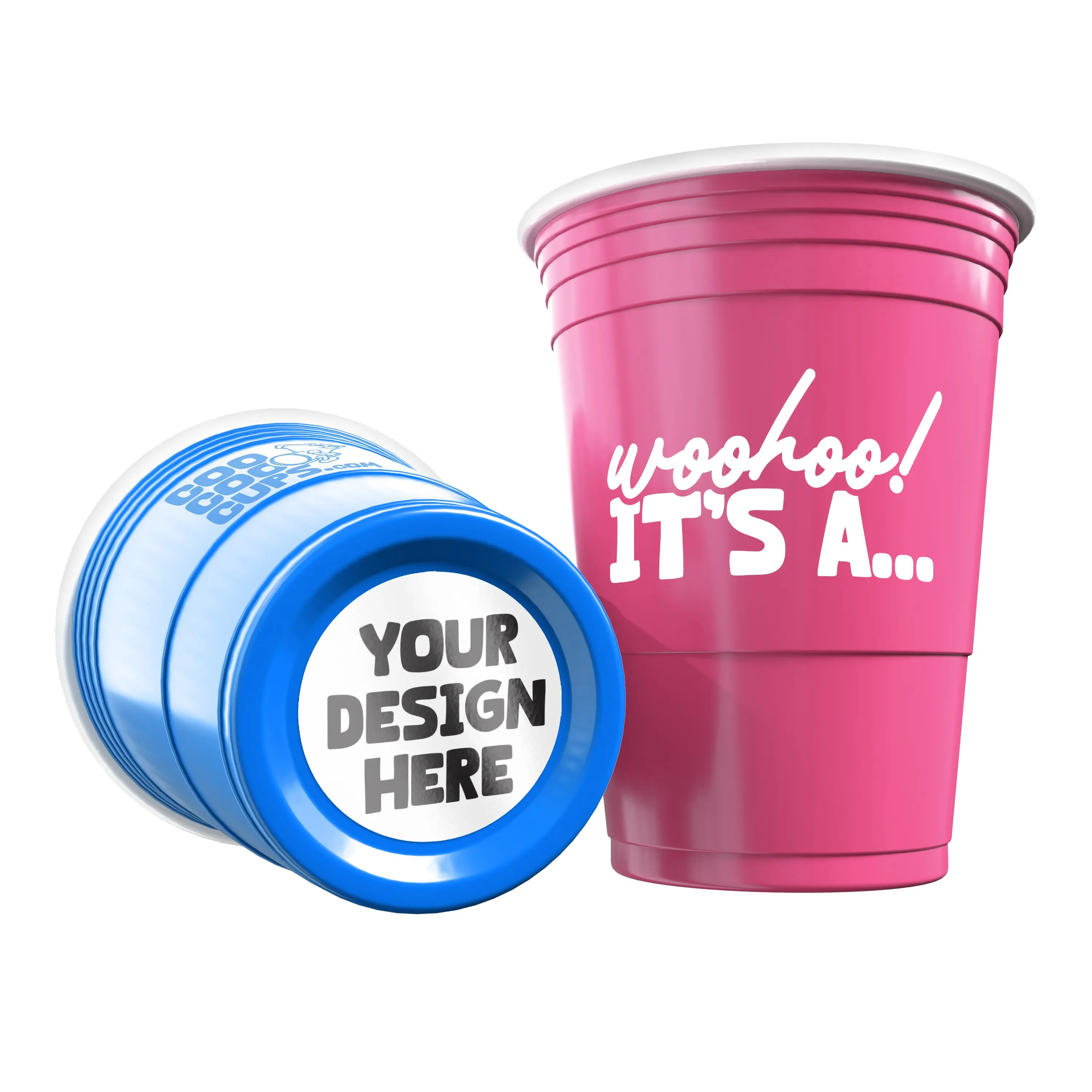 CooCoo Cups® 16oz Customizable Baby Shower Party Cups - 50 Count