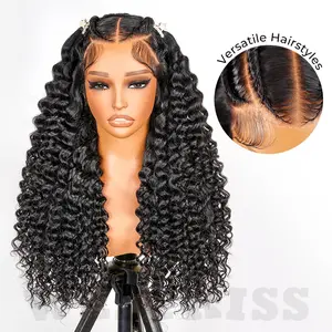 [West Kiss] Pre-Braided Stylist Wig Loose Deep Glueless Ready Go 13x4 Lace Front Human Hair Wig Pre Styled Pre Plucked Human Hair Wig