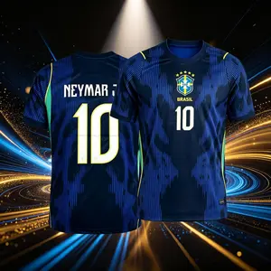 10# Neymar JR 2026 Brazil National Away Short Sleeve Soccer Jersey Quick-Dry