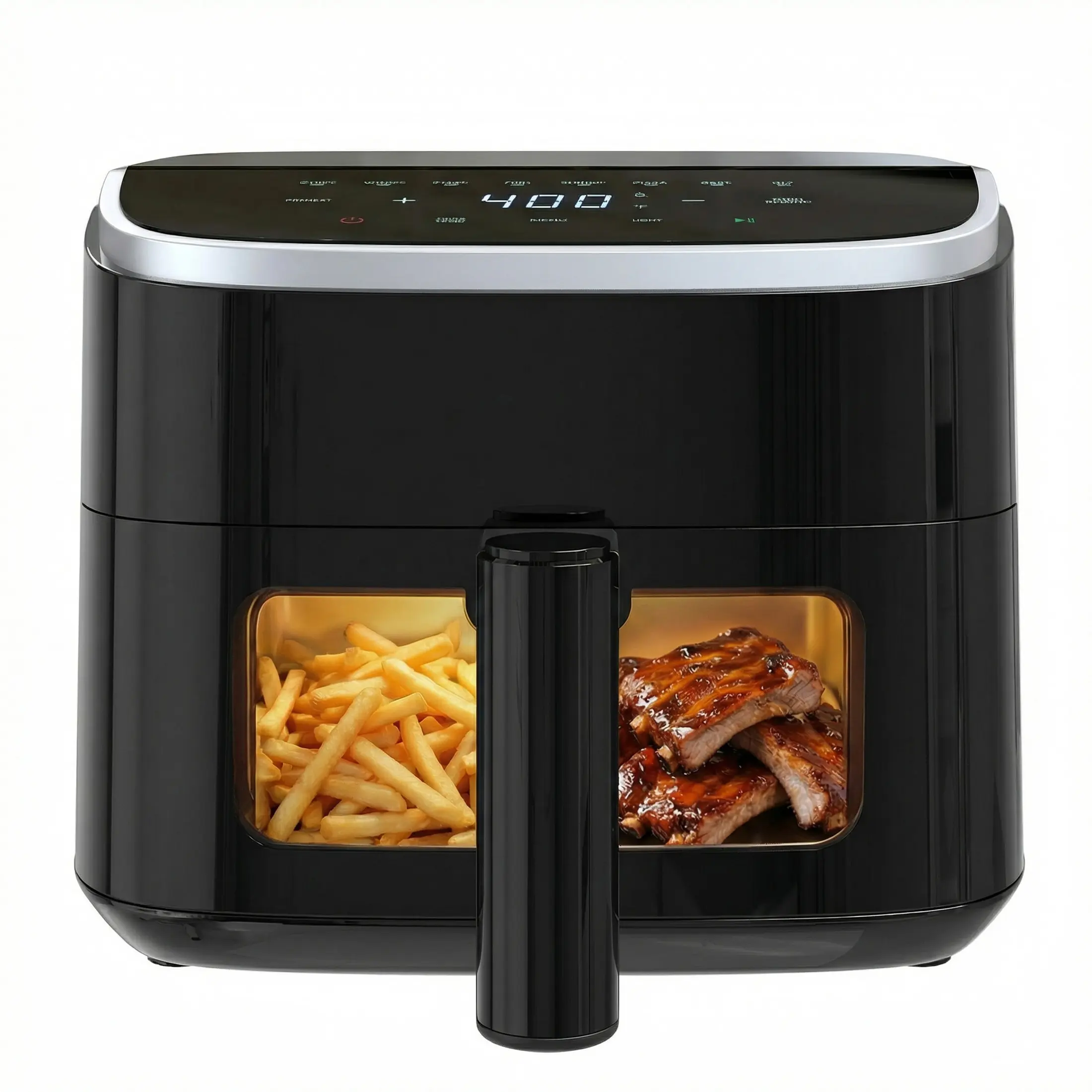 4QT Air Fryer with Visible Window, 1500W Digital Touchscreen Air Fryer with 8 Presets, Auto Shut Off & Nonstick Dishwasher Safe Basket, 60-Min Timer, Max 400°F