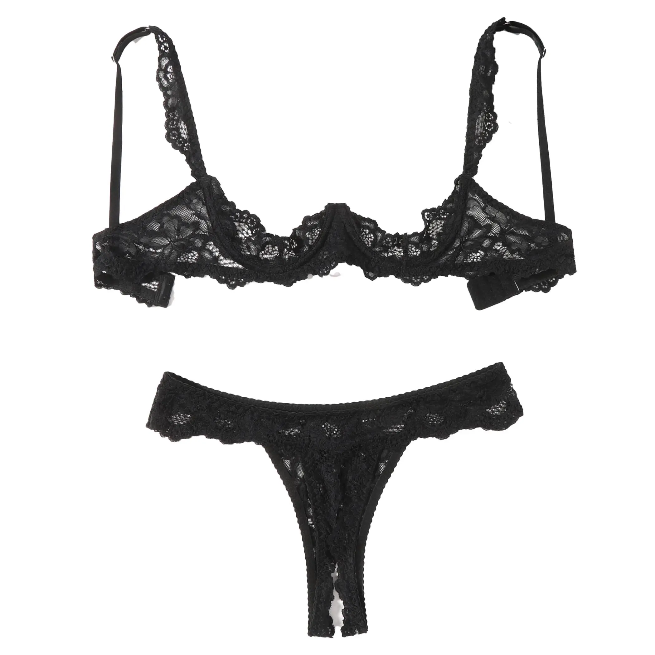 Avidlove Sexy Lingerie Set for Women Lace Bra and Panty Sets Underwire Push Up Lace Lingerie Set XS-XXL