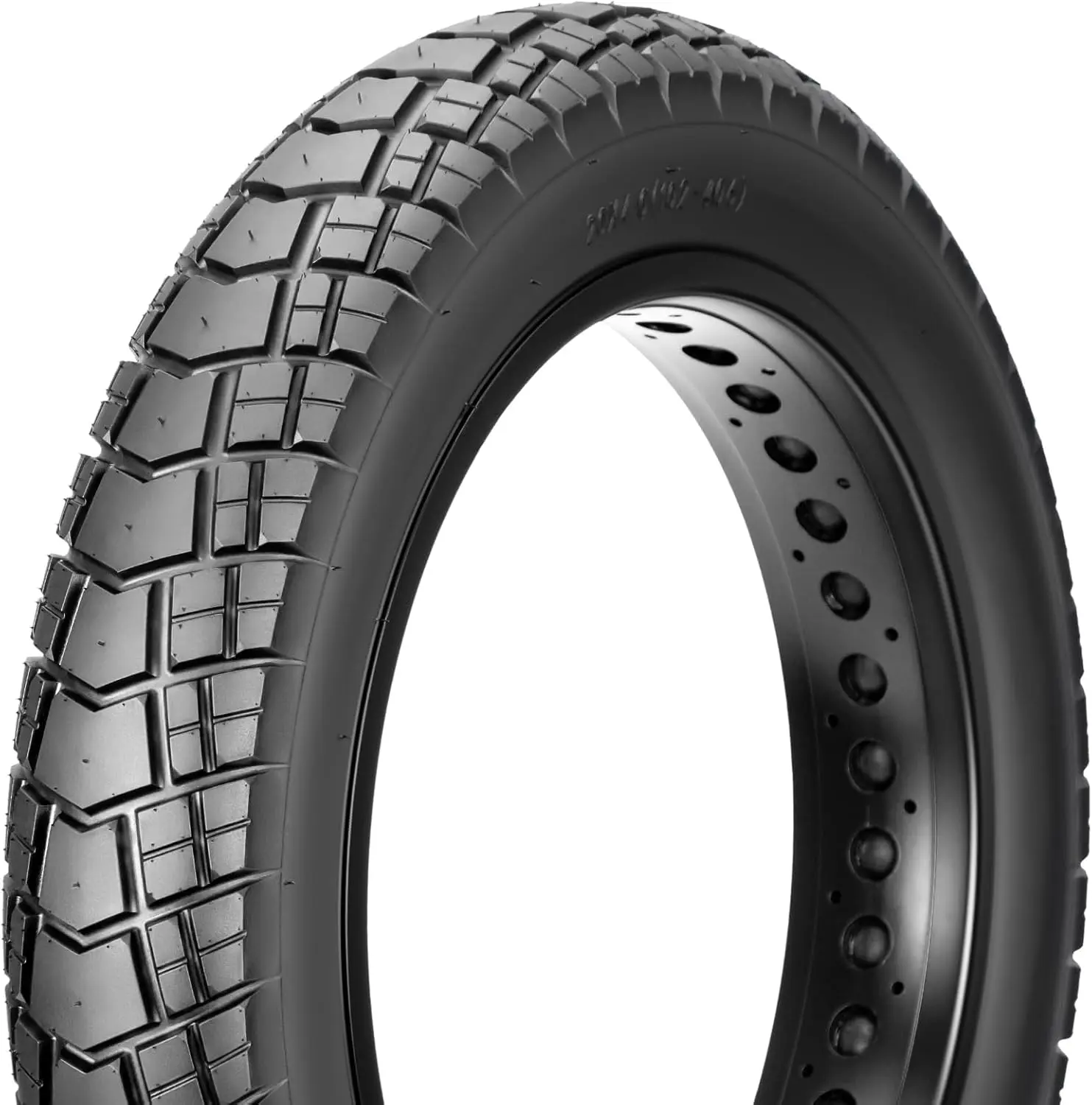 Fat Tire for Electric Bike: 20x4.0 Inch Puncture Protection Folding Replacement E-Bike Tire, All-Terrain Wear-Resistant Snow & Mountain Bicycle Tire for Street/Trail/Off-Road Riding