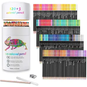 Premium Colored Pencils,Set of 120 Colors,Artists Soft Core with Vibrant Color,Ideal for Drawing Sketching Shading,Coloring Pencils for Adults Beginners