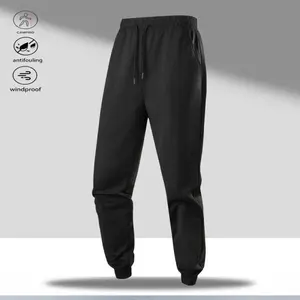 Men's Fleece Jogger Pants - Simple sporty style with an adjustable drawstring waistband and cuffed hems for a clean look. Convenient side pockets. Designed for everyday fitness and running wear, pairs with sneakers, creating a vibrant outfit for sports en