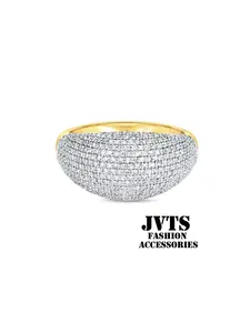 Oval micro-set artificial zircon ring, with a band surface as sparkling as the starry river. Minimalist luxury style, perfect for daily commute, dates, or parties.