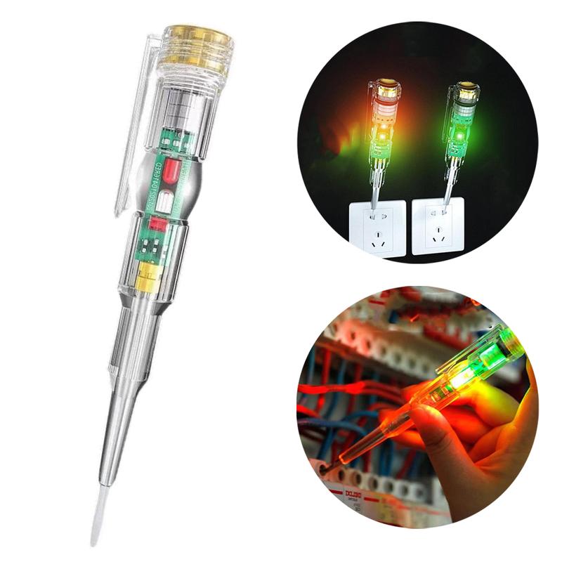 Non-Contact Voltage Test Pen (1 Count) - 24-250V Intelligent Electrician’s Wire/Plastic Tool Kit, LED Indicator Light, Insulated PVC Handle, Selfcheck Glow, Waterproof Power Circuit Tester for Car Circuit Testing, Automobile Maintenance, Batteries