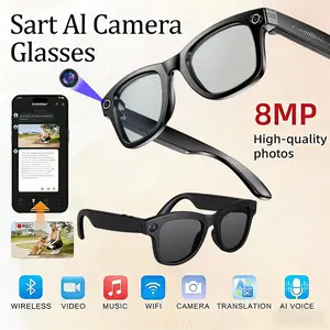 Smart AI Digital Camera Glasses, 8MP Photochromic Lenses, Touch-Sensitive Controls, Wireless Casual Hands-Free Photography, Wearable Video Recording, 160+ Languages Real-Time Translation, UV Protection, Ideal Gift