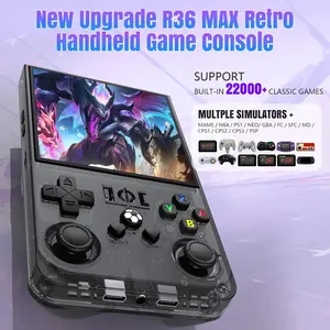 R36max Retro Handheld Game Console, 4.0 Inch 720x720 IPS Screen, over 18,000 Classic Games, Portable Open Source Linux System, 4000mah Battery, Handheld Gaming Console