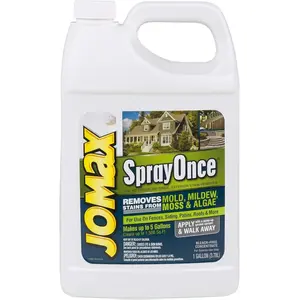 Rust-Oleum Jomax Spray Once – 1 Gallon (128oz) Exterior Cleaner & Mildew Remover
