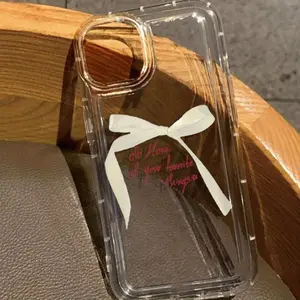 Phone Case - This New Stylish Transparent Bowknot Phone Case Is Compatible with Iphone 11, 12, 13, 14, 15, 16, XS, XR, X, 7, 8, 13 Mini, Plus, Pro Max, And SE Series, Making It a Perfect Gift for a Girlfriend, Boyfriend, Friend, Or Even Yourself