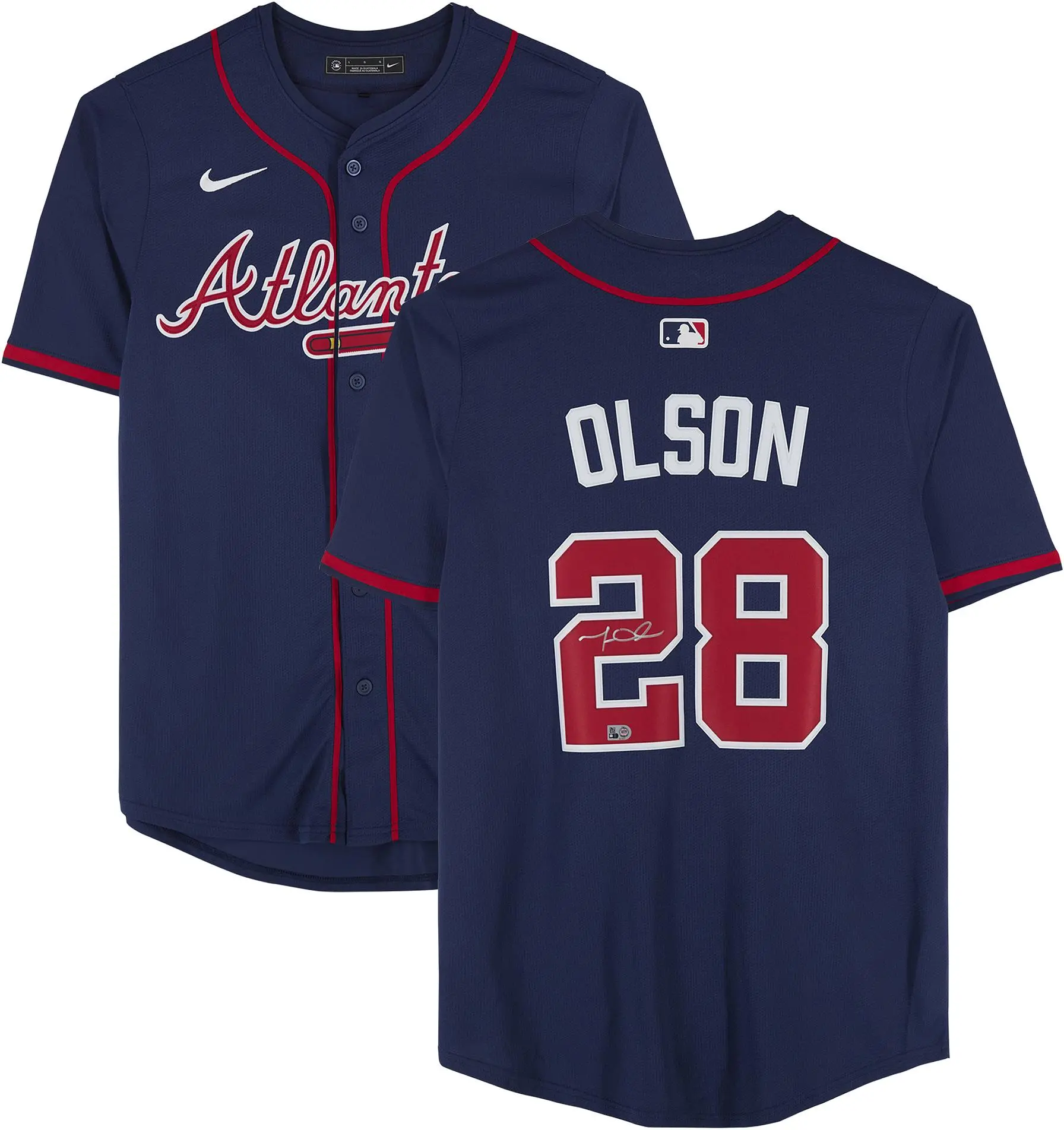 Matt Olson Atlanta Braves Autographed Navy Nike Limited Jersey - Fanatics Authentic Certified