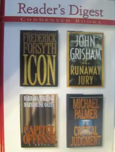 USED Book - The Runaway Jury/Critical Judgment/Icon/Capitol Offense (Reader's Digest Condensed Books, Volume 1: 1997) by John Grisham (Hardcover) - english