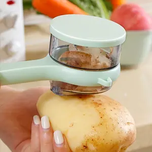 Portable Camping Peeler with Storage Box, 304 Stainless Steel & Durable Tpu, Ergonomic Handle, Efficient Vegetable Peel, Vegetable Cutter, Vegetable Slicer, No Battery Needed