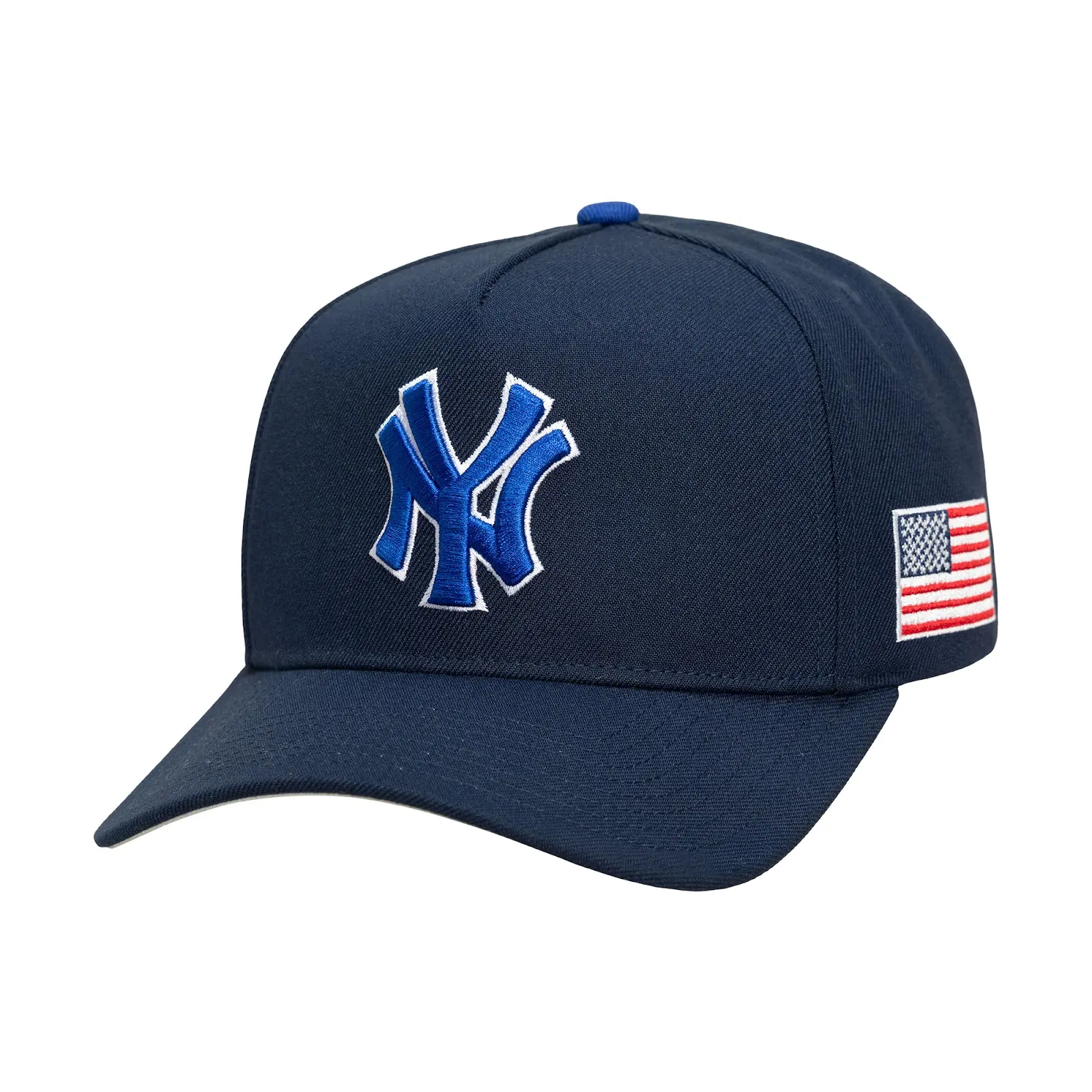 Jay-Z The Blueprint x New York Yankees Navy Pro Pinch Snapback Hat - Adjustable MLB Baseball Cap, Vintage Yankees Hat, Mitchell & Ness