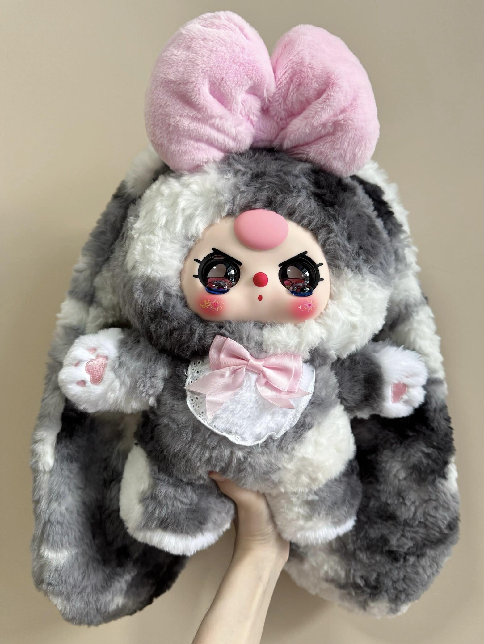 Baby Three-Sugar baby 400% V4 Plush toy doll ，Stuffed Anima，Backpack or clothing decoration，Soft Furry Collectibles，Stuffed Animal，Bunny Plush Dolls