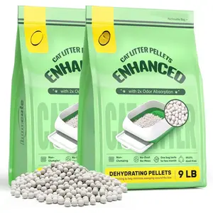Litter Pellets 18 lbs, Long-Lasting Odor Control,  Litter Pellets Refills Exclusively for Dual-Layer Litter Box Systems, Zeolite, Non-climping, Not Low-