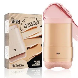 Dual-Ended Concealer with Brush - Lightweight, Seamless Full Coverage for Acne, Dark Circles | 4 Shades Available Beauty & Personal Care Makeup Concealer