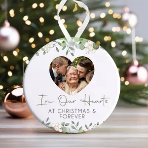 Memorial Christmas Bauble Ornament, Memory Decorations, Memorial Keepsake Christmas Bauble, Memorial Photo Ceramic Bauble
