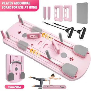 8-in-1 Multifunctional Foldable Abdominal Exercise Board | Portable Home Yoga & Pilates Trainer, pilates at home workouts，Full Body Workout Fitness Equipment， Training pilates reformer Stretching Gear Stretch Rope pilates board at home pilates reformer