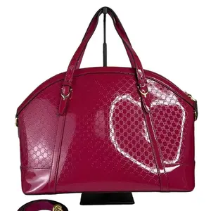 Pre-owned GUCCI Vernis Shoulder Bags GG Logo Printed Nice Top Handle Shoulder Bag Microguccissima Patent Leather Women's Fashion