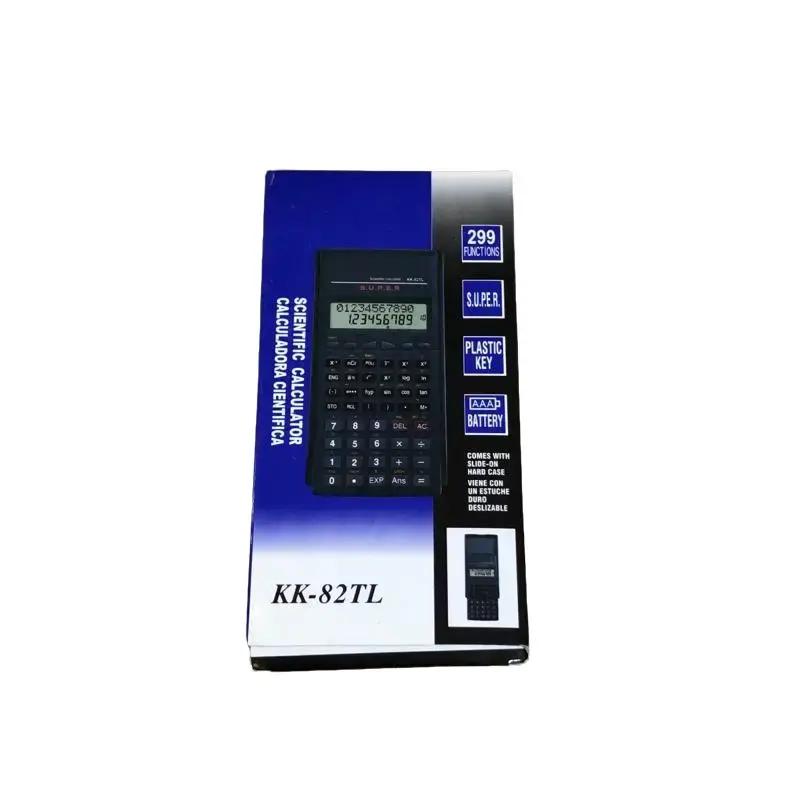 KK-82TL Scientific Calculator – 299 Functions with Slide Case, Battery Powered