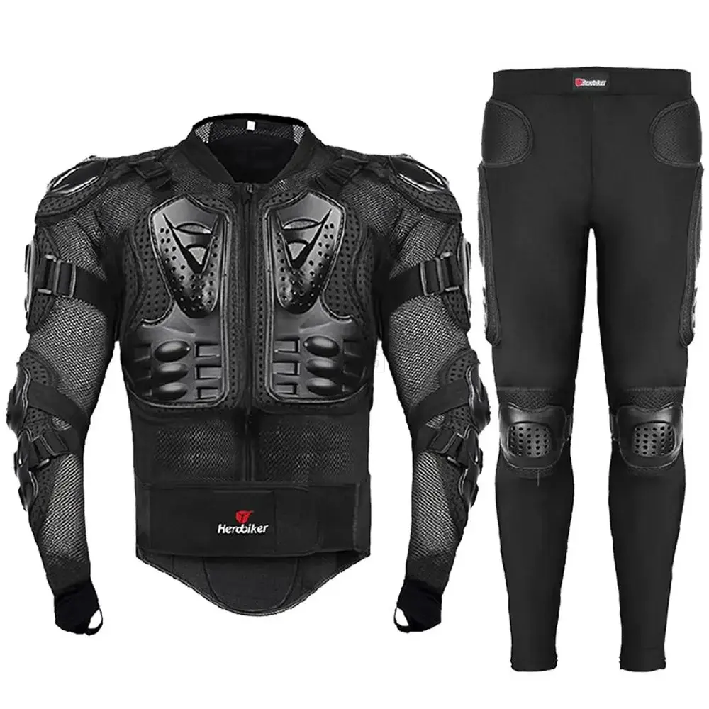 Motorcycle Suit 1pc Motorcycle Armor +1 Motorcycle Pants Moto Motocross Racing Motorcycle Full Body Armor Protective Gear
